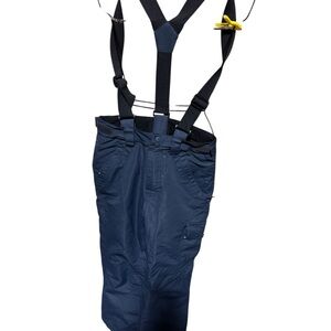 Liquido Black Snow Pants with Suspenders